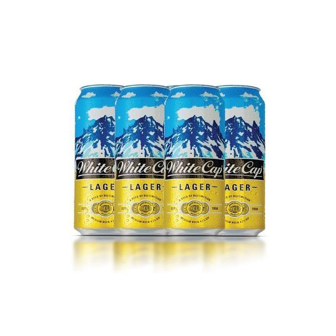 White Cap Lager Cans 24 pack